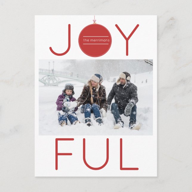 Glad juldfotografpostkort helg vykort (Framsida)
