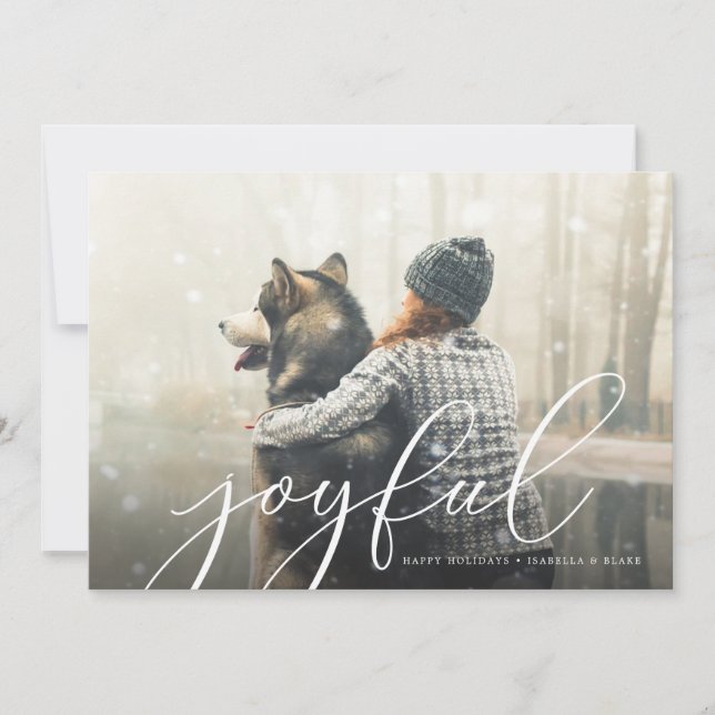 Glad juldkort med foto julkort (Framsida)