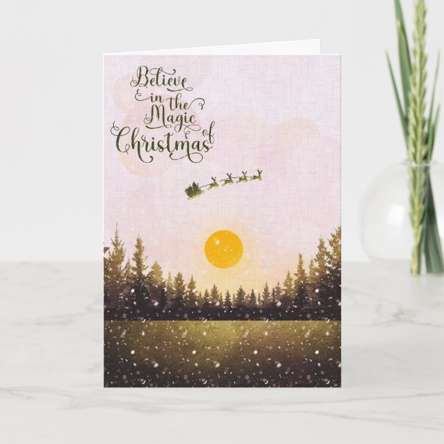 Glad julgran helgkort (Framsida)