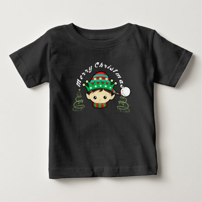 Glad julgran och älva  t shirt (Framsida)