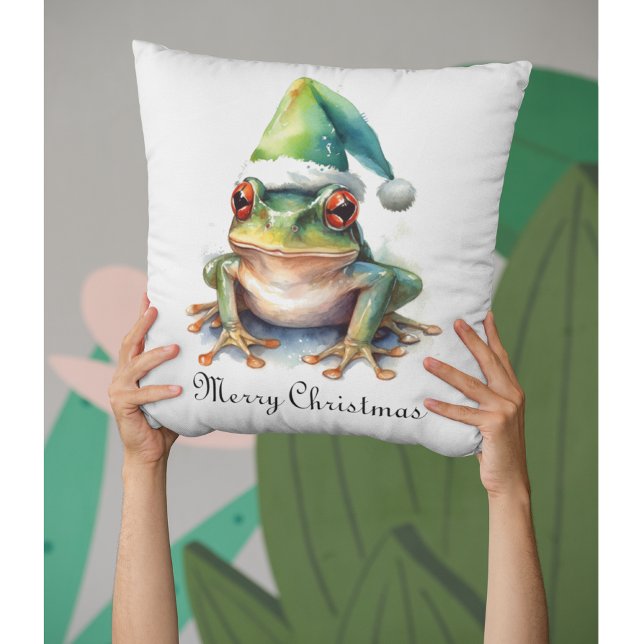 Glad julgroda, anpassad kudde (Skapare uppladdad)