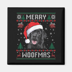 Glad Julhörna Fula Tröja Svart Lab Labrador Jul Magnet