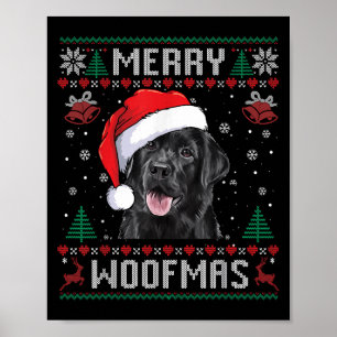 Glad Julhörna Fula Tröja Svart Lab Labrador Jul Poster