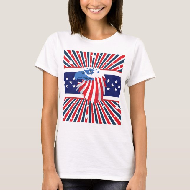 GLAD JULI 4 SJÄLVSTÄNDIGHETSDAGEN  T SHIRT (Framsida)