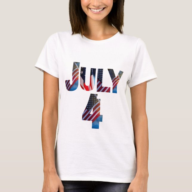 GLAD JULI FYRA SJÄLVSTÄNDIGHETSDAGEN  T SHIRT (Framsida)
