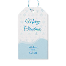 Glad JulJulklappspresenttagg | Snöflinga design