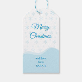 Glad JulJulpresentatagg | Snöflinga Design Presentetikett
