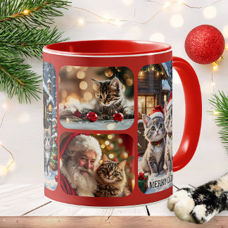 Glad Julkatts Fotokollage Julen Mugg
