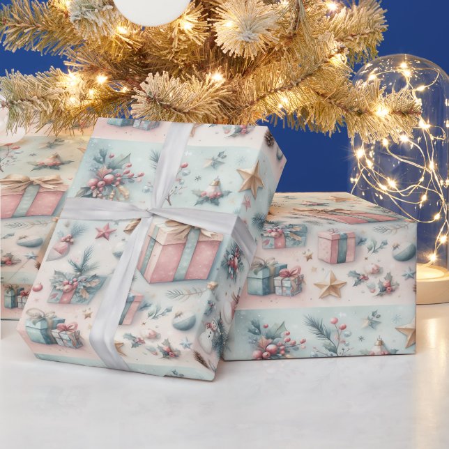 Glad julklappspapper presentpapper (Helgdagar)