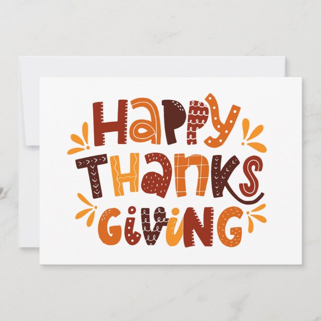 Glad julkort för Thanksgiving (Framsida)