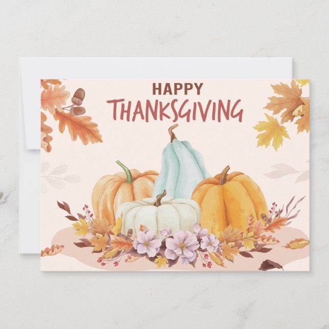 Glad julkort för Thanksgiving (Framsida)