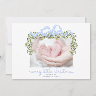 Glad julkort Nyfödd babyfoto Inbjudningar