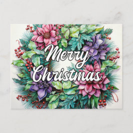 Glad julkrans | God jul Vykort