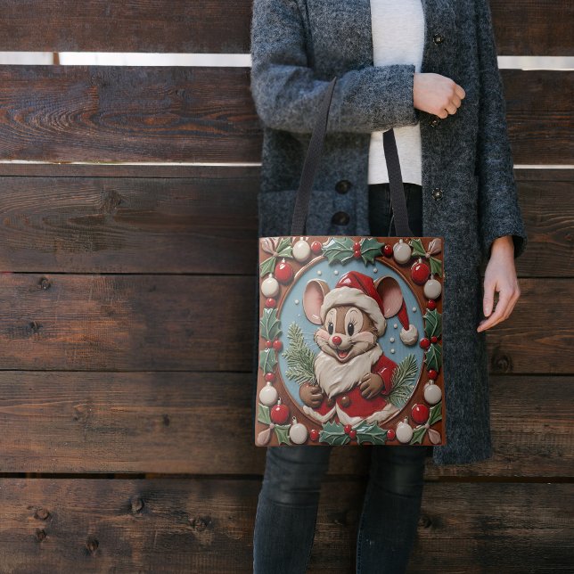 Glad julmus-totebag tygkasse (Skapare uppladdad)