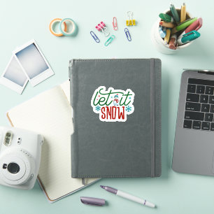 Glad julsticker för snöiga dagar klistermärken