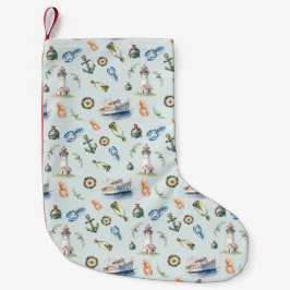 Glad julstrumpa med kusttema