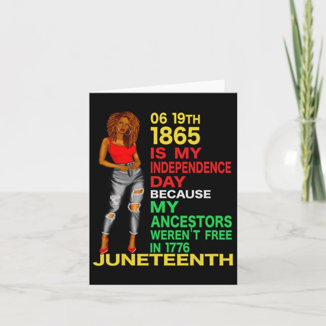 Glad Juneteenth är min självständighetsdag Fri Sva Kort (Framsida)