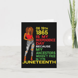 Glad Juneteenth är min självständighetsdag Fri Sva Kort