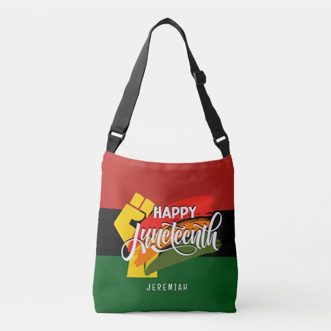 GLAD JUNETEENTH Panafrikansk Axelväska (Framsida)