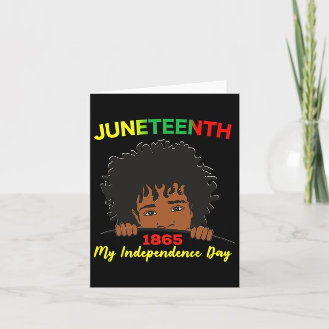 Glad Juneteenth-självständighet Tonåring Ungdom Af Kort (Framsida)