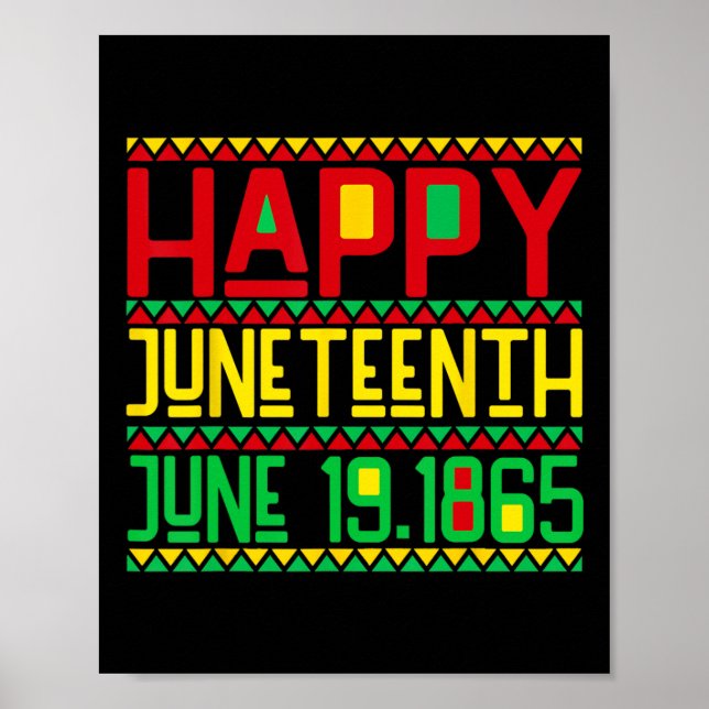 Glad Juneteenth Svarta historiemånaden 19 juni Kvi Poster (Framsidan)
