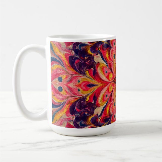 Glad Kalejdoskop Färg kaffemugg (Vänster)