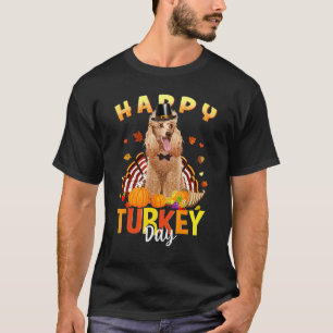 Glad kalkon dag Pudel Thanksgiving dag T-shirts Ho