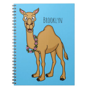 Glad kamel serieillustration anteckningsbok