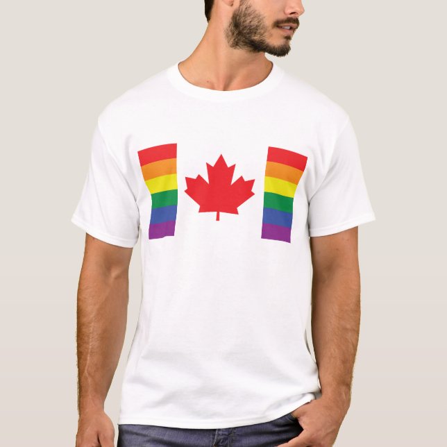 Glad Kanada flagga T Shirt (Framsida)