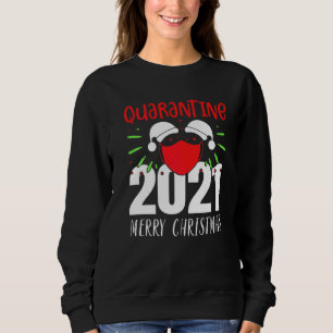 Glad karantän jul 2021 Santa hatt ansiktsmask T Shirt