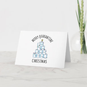 Glad karantän jul toalettpapper träd kort