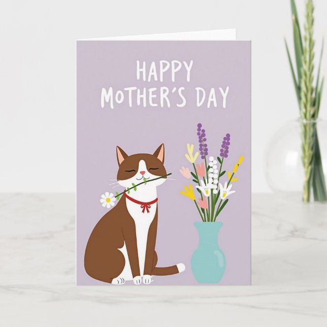 Glad katt Daisy-kort Kort (Framsida)