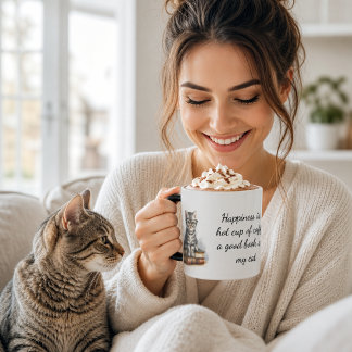 Glad katt djurälskare mugg