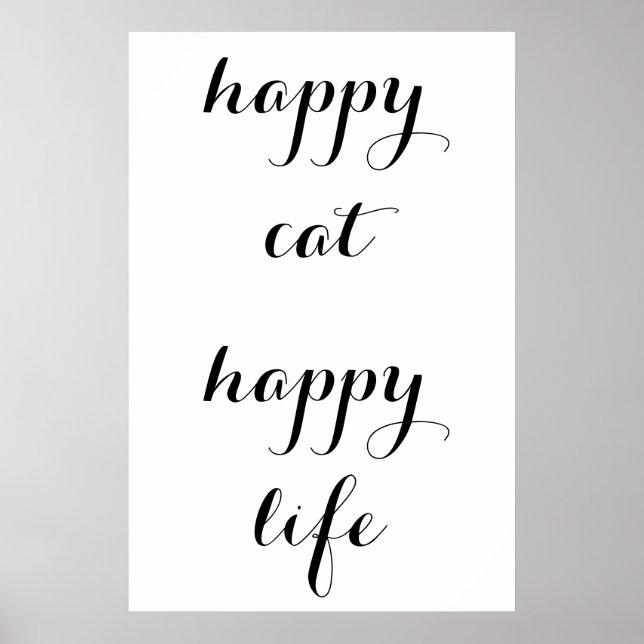 Glad katt, lyckligt liv poster (Framsidan)