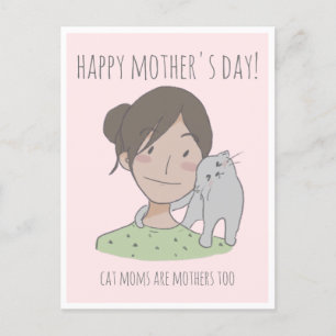Glad katt mors dag presentkort postkort vykort
