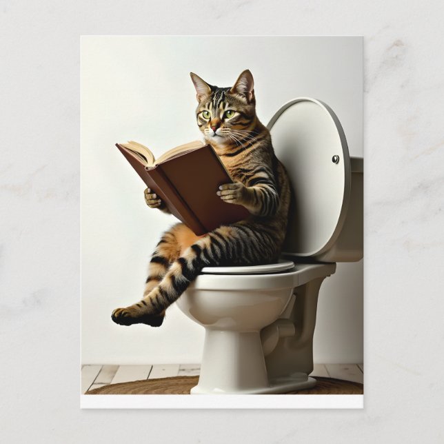 Glad katt: Sött kattunge-design för kattälskare Vykort (Framsida)