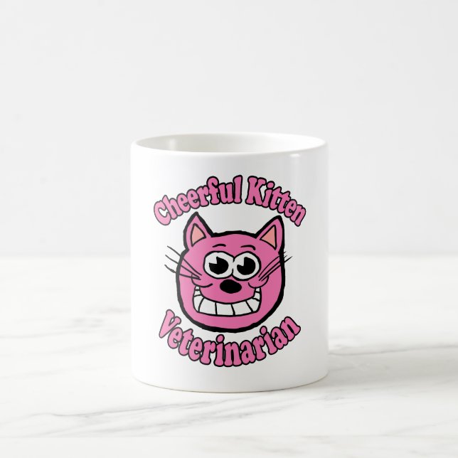 Glad katt veterinär kaffemugg (Center)