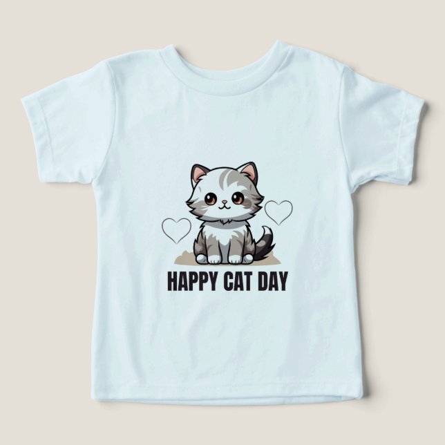 Glad kattdag t shirt (Design Framsida)