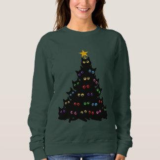 Glad kattjul Julpresent Meowy Kattjul Rolig katt T Shirt