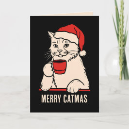 Glad kattjul kattmamma och kattpappa helgkort