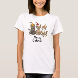 Glad kattjul Rolig kattälskare T Shirt