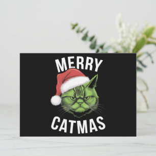 Glad kattjul roliga kattälskare jul julkort