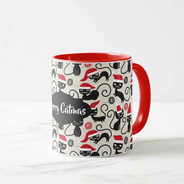 Glad kattjulsmugg mugg (Framsida höger)