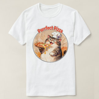 Glad kattkock med pizza t shirt