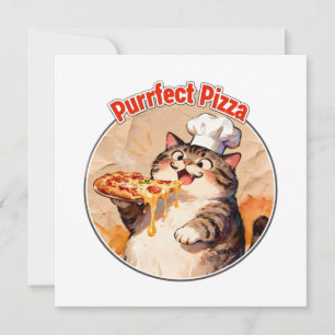 Glad kattkock med pizza tack kort