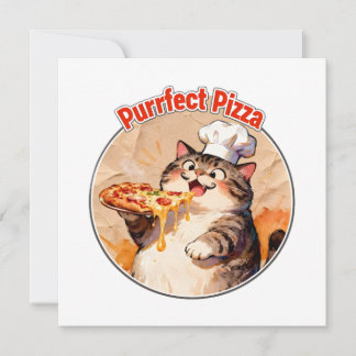 Glad kattkock med pizza tack kort