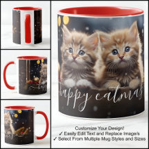Glad kattmas Katt Vacker fotomal Textmall
