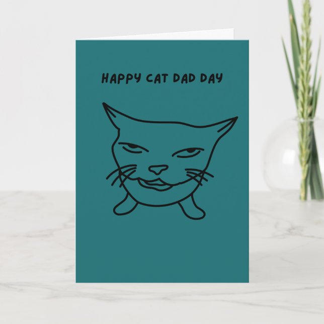 Glad kattpappadag kort (Framsida)