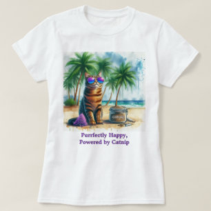 Glad Kattsnurrande Katt Roliga Kattälskare T Shirt