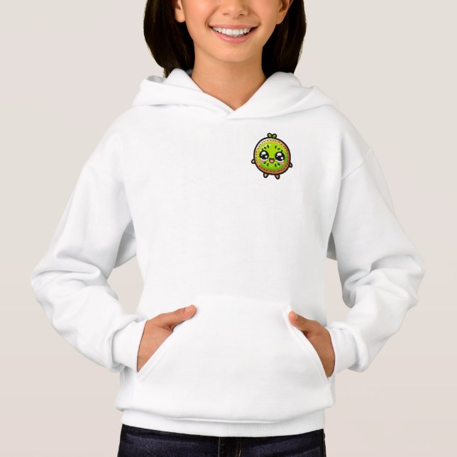 Glad Kawaii Kiwi - Sött Leende Frukt  T Shirt (Framsida)